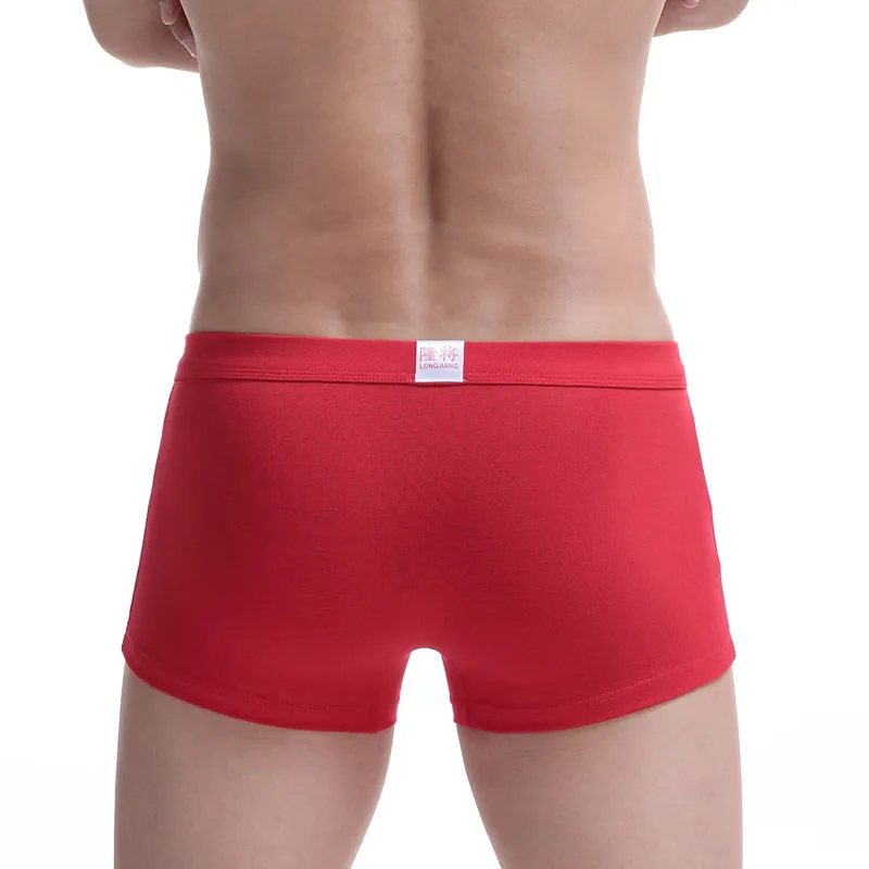 Мужские хлопковые трусы боксеры сексуальные мужские комфортные трусики из