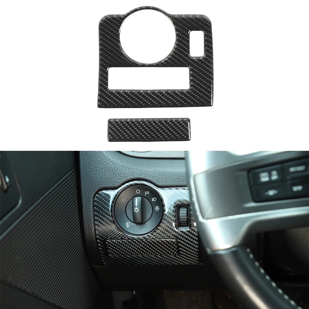

Car Interior Headlight Switch Panel Decoration Cover Trim Sticker Decal for Ford Mustang 2009 2010 2011 2012 2013 Accessories