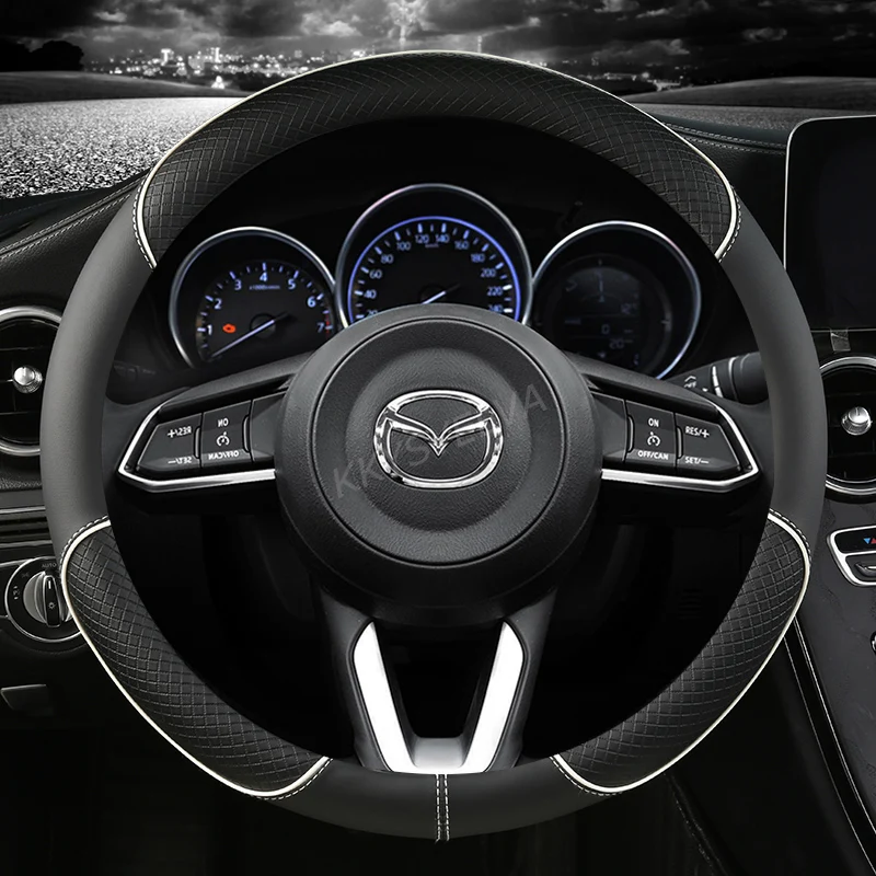 Из искусственной кожи чехол рулевого колеса автомобиля для CX 3 4 5 7 9 Mazda Axela 6 Gh Gj Demio