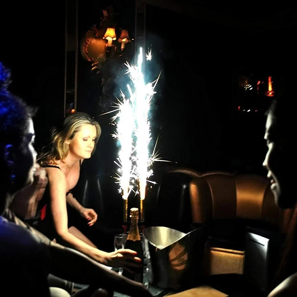 Black Safety Plastic Champagne Bottle Clip Holder Birthday Candle Sparkler Sparking Fountain Cold Fireworks System Disco DJ