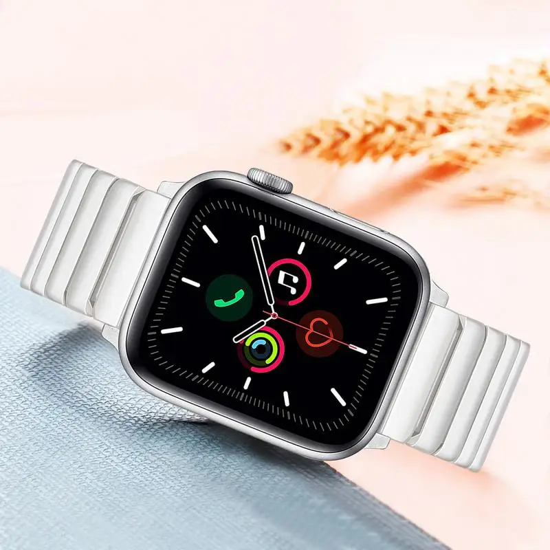 Керамический ремешок для часов iWatch Apple Watch 44 мм 42 мм 40 мм 38 мм серия 5 4 3 2 1 для женщин и мужчин ремешок с застежкой Butterlfy