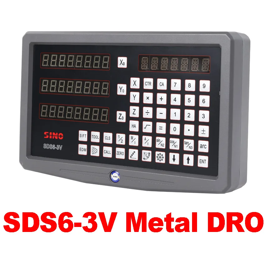 Metal SDS6-3V Dro System YHSINO Digital Readout Kit and 3PCS Optical Encoder KA300 SINO 170MM to 1020MM Fast Ship for Machines |