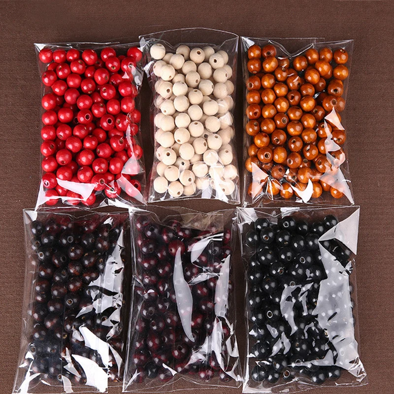 Круглые бусины из натурального дерева с большим отверстием 4-20 мм | Дом и сад