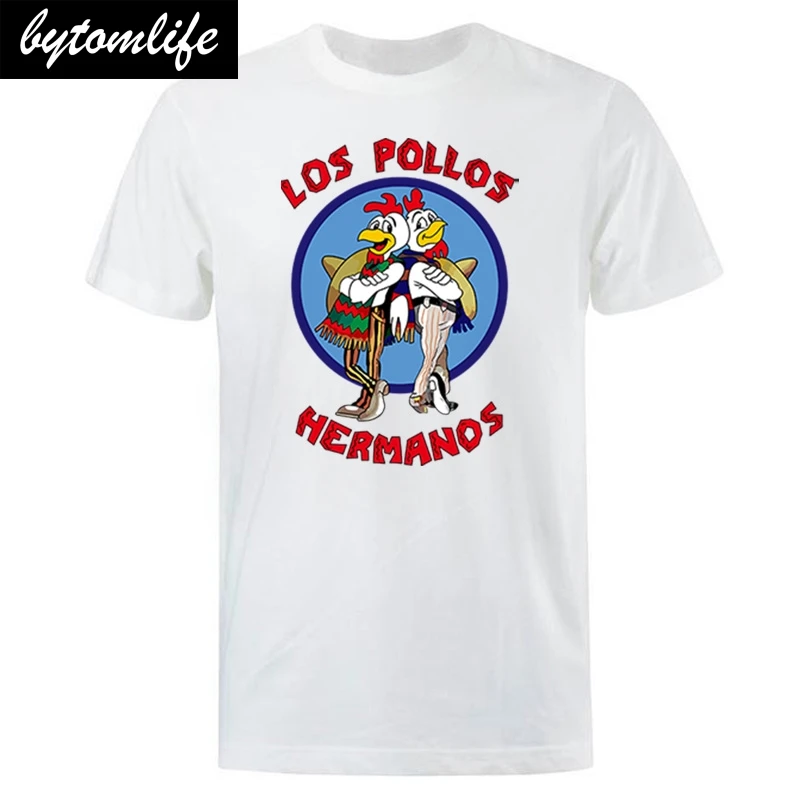 

Men's Fashion T-Shirts 2019 Summer LOS POLLOS Hermanos T-shirt Men Chicken Brothers Short Sleeve TShirt Hipster Hot Sale Tops