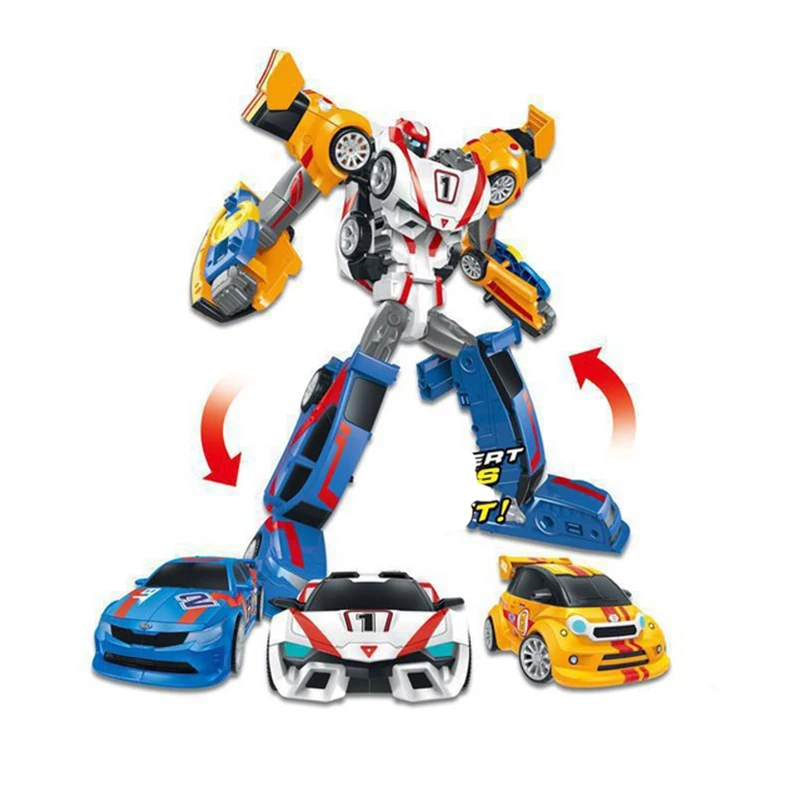 large 3 in 1 Transformation Tobot Robot Figure Toy Car Toys for Children Cartoon Animation Model Set Juguetes