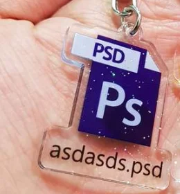 

JESSIC Software Icon Keychain Double Sided Keychain Acrylic Pendant Anime Accessories Cartoon Keychain