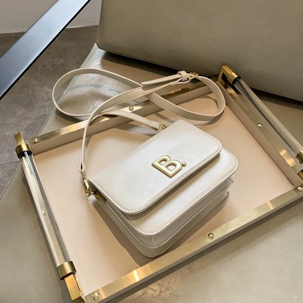 

Luxury Designer Messenger Bag Fashion B Letter Decorate Women Shoulder Bag Top Quality Leather Crossbody Bag Lady Purses Handbag