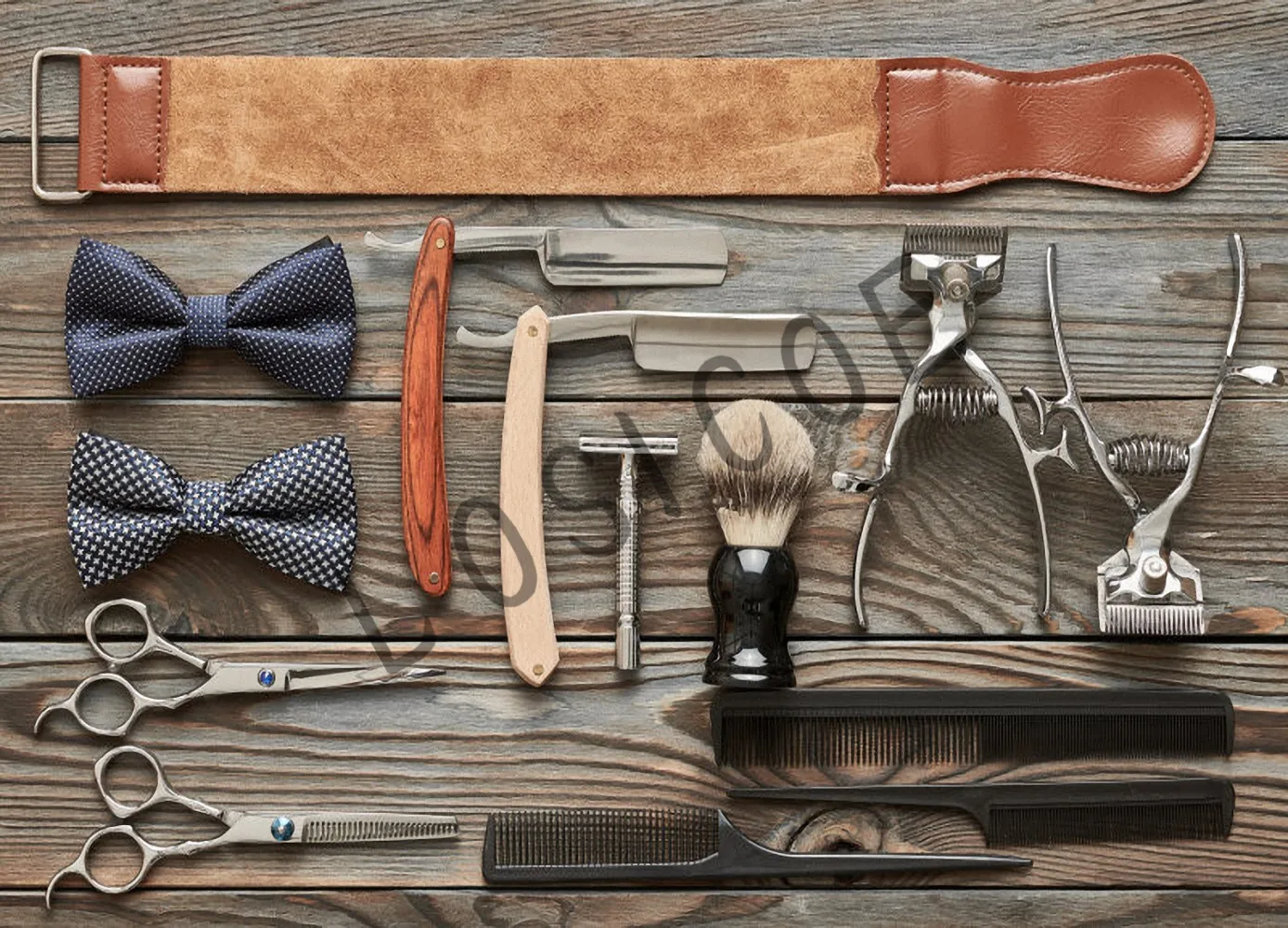 Винтажный парикмахерский магазин с украшениями для дома HD чернила печать