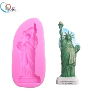 heartmove newly american statue of liberty silicone fondant cake mold chocolate mold diy soap candle mold tools 9154