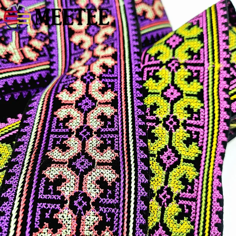 4m 7cm Ethnic Jacquard Webbing For Bags Strap Belt Embroideried Lace Trims Ribbons DIY Clothing Decoration Sewing Accessories | Дом и сад