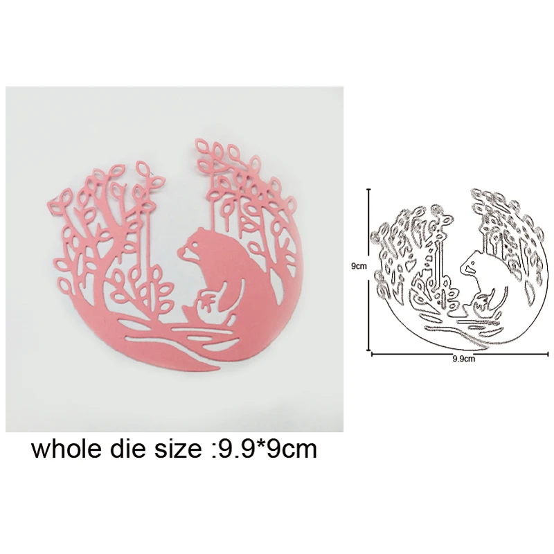 

forest jungle bear Metal Cutting Dies Stencils for DIY Scrapbooking dies Embossing Die Cuts Decor Paper Cards Making Craft dies