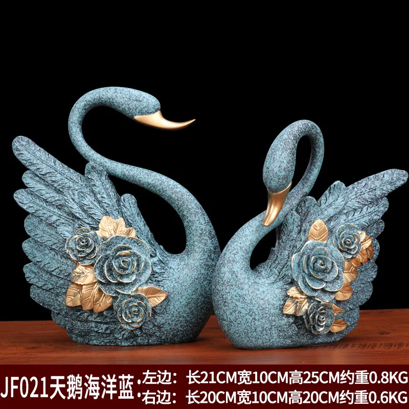 

Creative Nordic Swan resin ornaments home simple modern wine cabinet office decoration crafts wedding gift