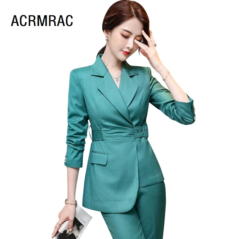 

Women suits autumn winter blazers pants Office Lady Formal Work clothes women pants suits woman set suits 9953