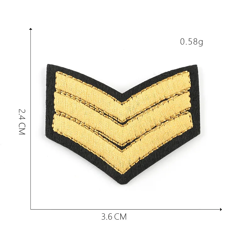 1-PCS-G-112 Военный Ранг патчи Одежда аппликации вышитые полосы значки железа на аппликации наклейки в форме медали для одежды@ G - Цвет: 1-PCS-G-112