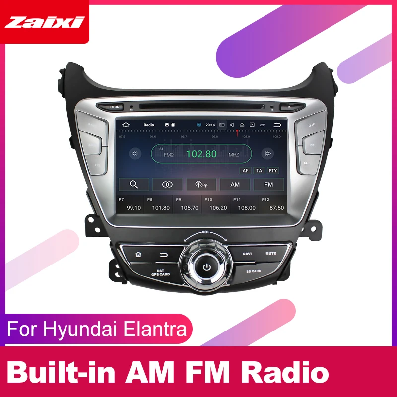 ZaiXi android автомобильный dvd gps мультимедийный плеер для Hyundai Elantra 2014 ~ 2016 навигация