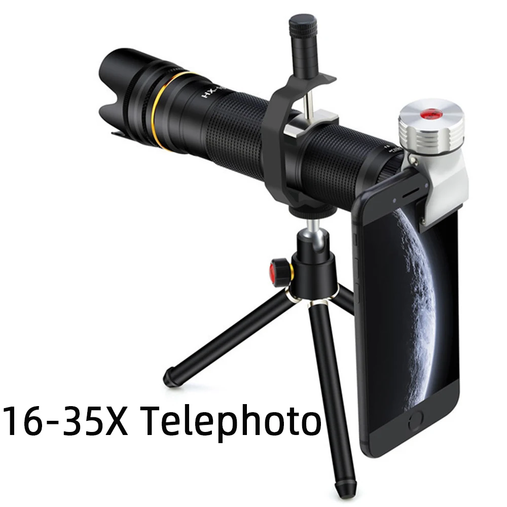 Зум объектив камеры телефона 16X 35X смартфон телеобъектив внешний телескоп для iPhone