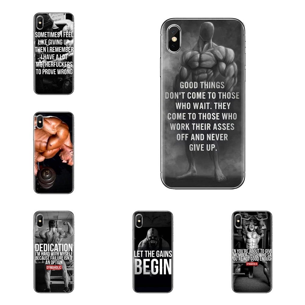 Для iPod Touch Apple iPhone 11 Pro 4 4s 5 5S SE 5C 6 6S 7 8 X XR XS Plus Max мягкие чехлы крышка Gymaholic бодибилдинг