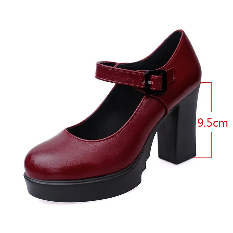 Женские туфли лодочки Женская обувь Туфли на платформе и толстом каблуке Цвет
