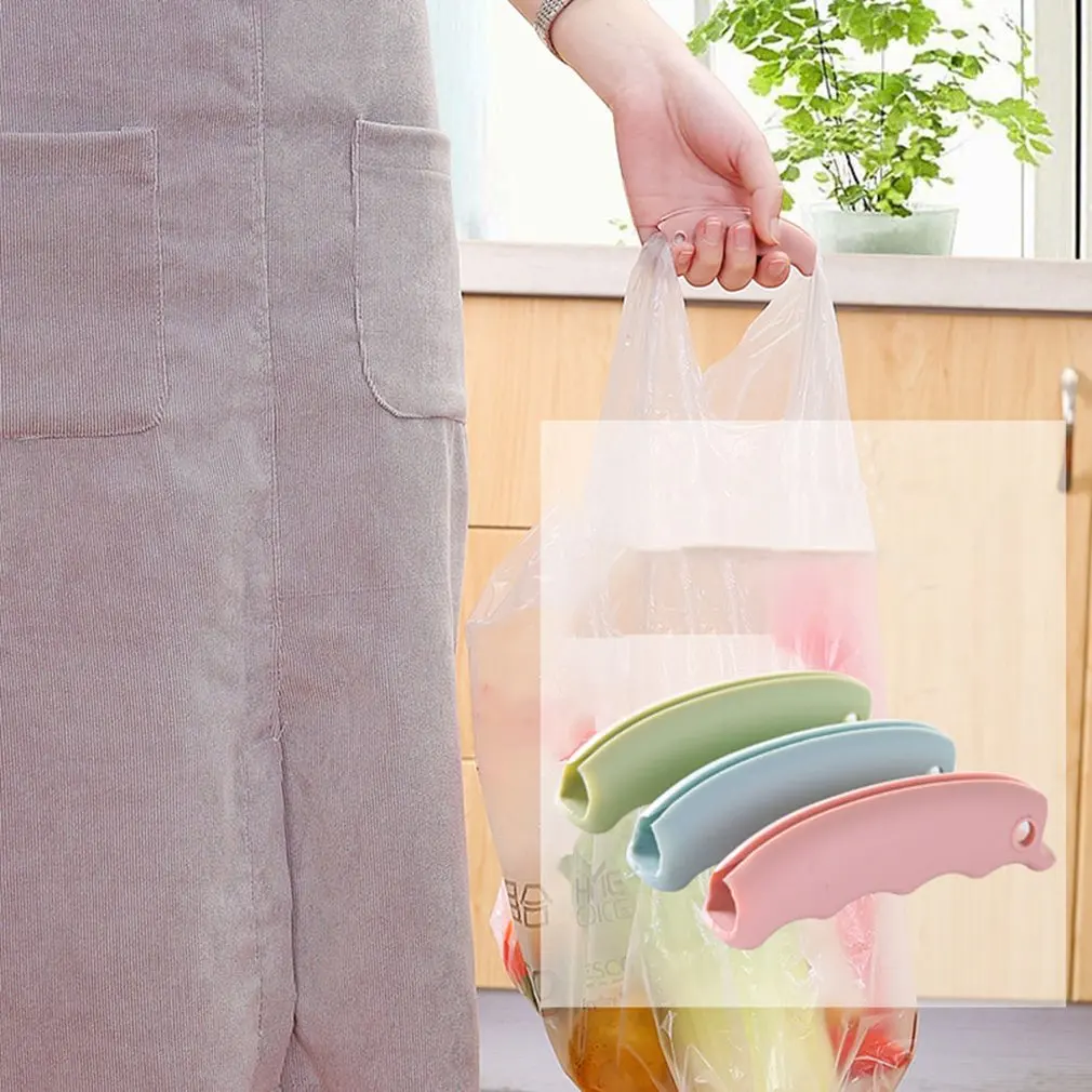 Горячая креативная силиконовая сумка для продуктов держатель с зажимом ручка