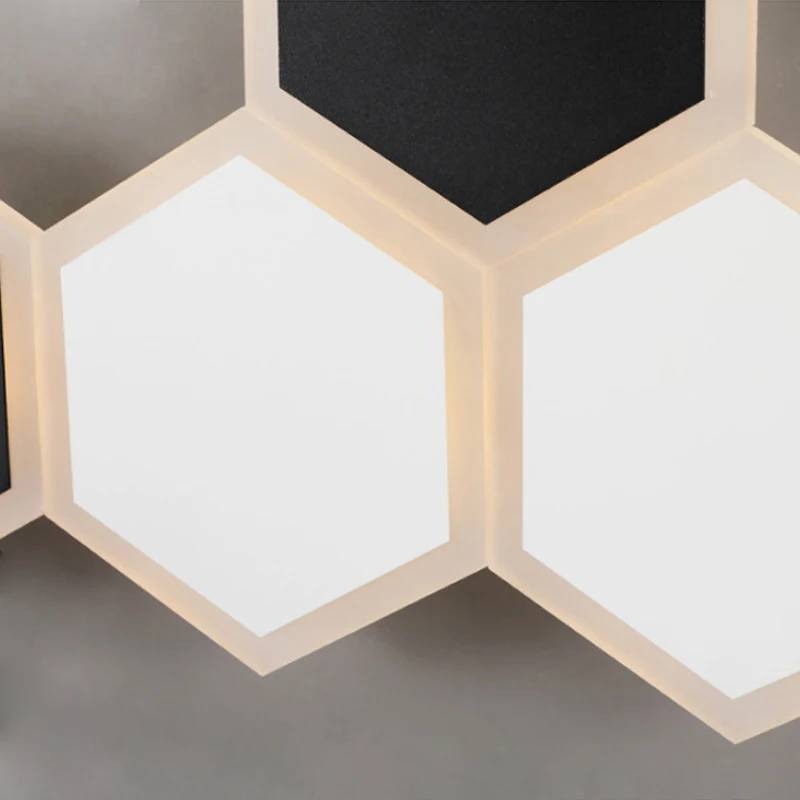 Шестигранный лоскутный настенный светильник для столовой бара спальни ванной