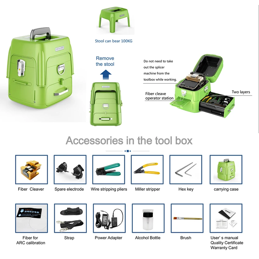 

SM&MM Automatic Fusion Splicer FTTH Fiber Optic Splicing Machine AI-8C Fiber Fusion Splicer