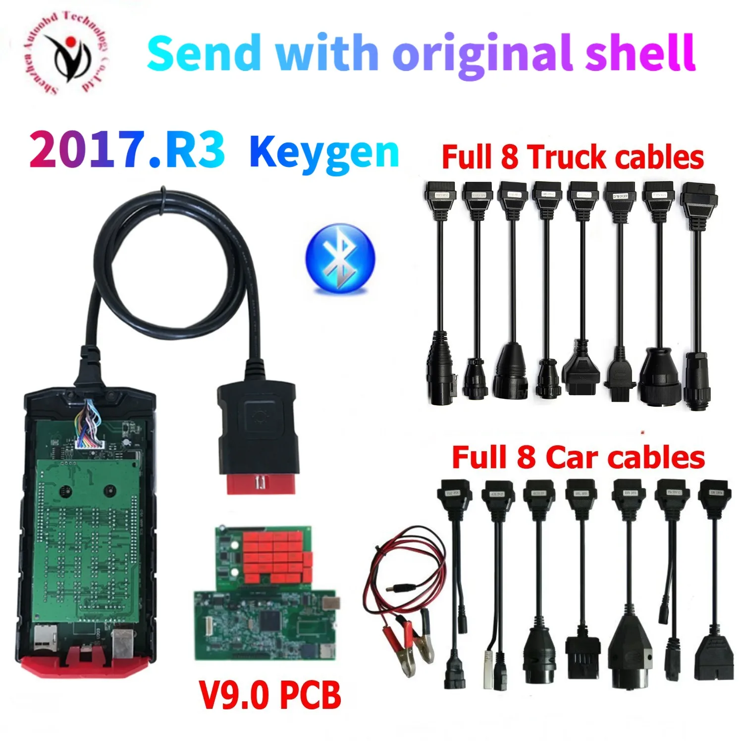 Новинка 2021 плата v9.0 vd ds 150e cdp с bluetooth 2017.R3 keygen на dvd OBD2 сканер инструмент для дельфис