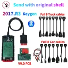 Новинка 2021, плата v9.0 vd ds 150e cdp с bluetooth 2017.R3 keygen на dvd OBD2 сканер инструмент для дельфис + 8cartruck кабели на выбор