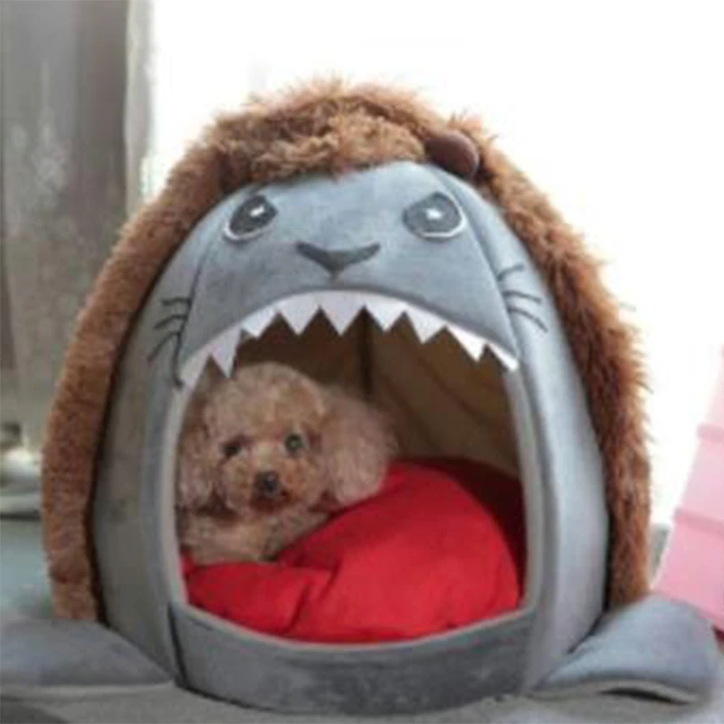 

Foldable Pet House Dog Bed Lion Shape Dog House With Pad Cute Pet Kennel Nest Warm Dog Sofas Cat Sleeping Bed Dog Products