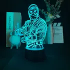 Ночсветильник Sub-zero, светодиодный, USB, для спальни, 3D, настольная лампа Mortal Kombat, декор для игровой комнаты, подарок для детей, друзей