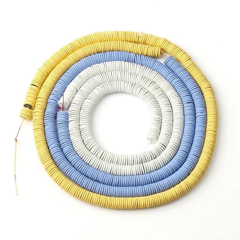 

6mm Natural Stone Rubber Hematite Chip Disk Rondelle Spacer Beads for Jewelry Making DIY Bracelet Necklace Accessories 15 Inches