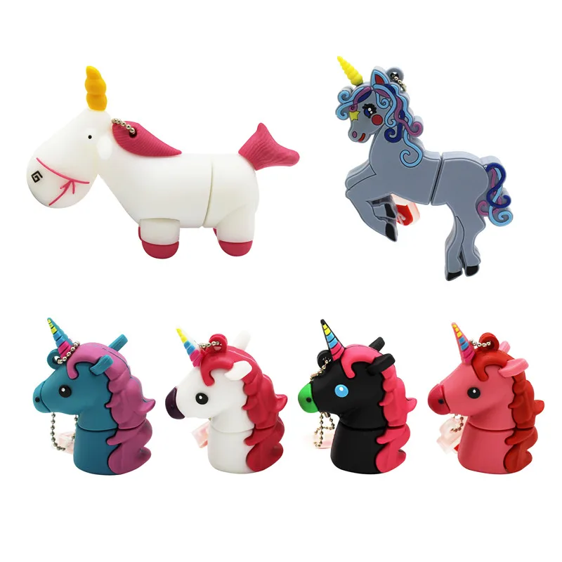 

TEXT ME cute Cartoon animal Unicorn 6 style pendrive 4GB 8GB 16GB 32GB Stick USB Flash Drive