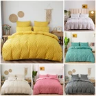 Комплект из пододеяльника и постельного белья с гофрированными линиями, постельное белье двойного размера в скандинавском стиле на 150 кровать, Роскошный Королевский домашний текстиль, чехол для спальни, одеяло