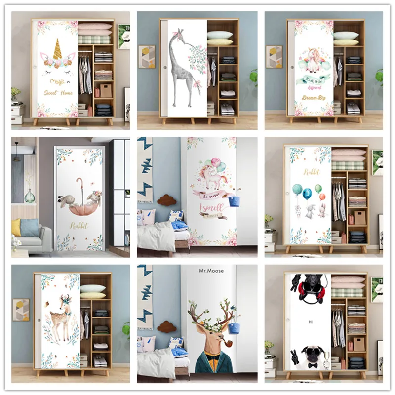 

Magic Sweet Home Door Sticker PVC Waterproof Mural For Bedroom Girls Room Self-adhesive Theme Room Renovation DIY Door Poster