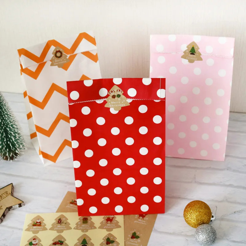 

Sweet decoration Decoration personalized bag name business Christmas bags wholesale Food packaging box to carry Christmas packag