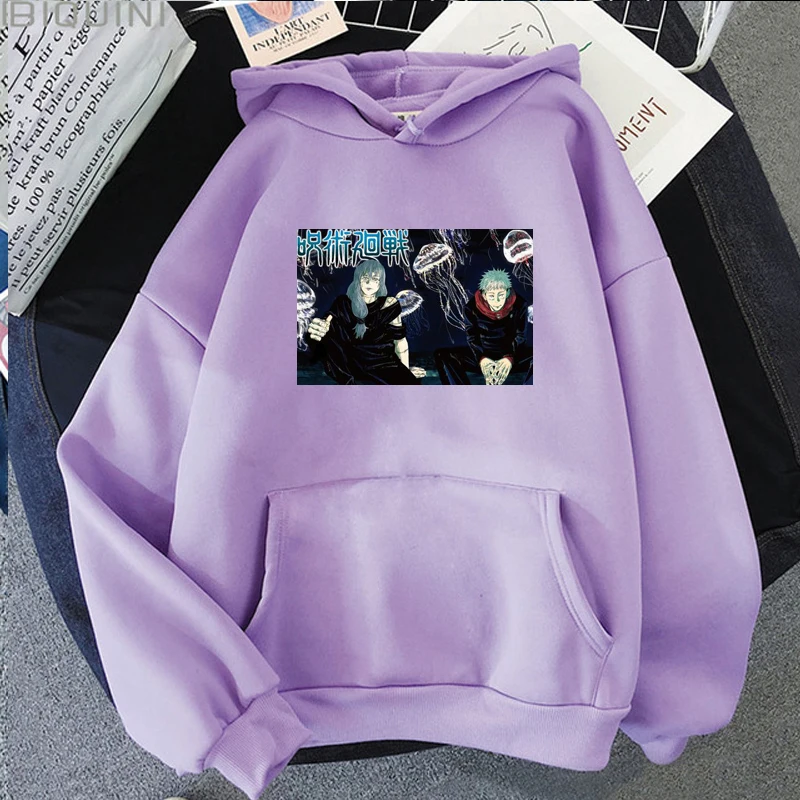 

New Japanese Manga Cartoon Jujutsu Kaisen Man Tracksuit Printing Hoodie Sweatshirts Women Pullovers Hooded Harajuku Fashion Tops