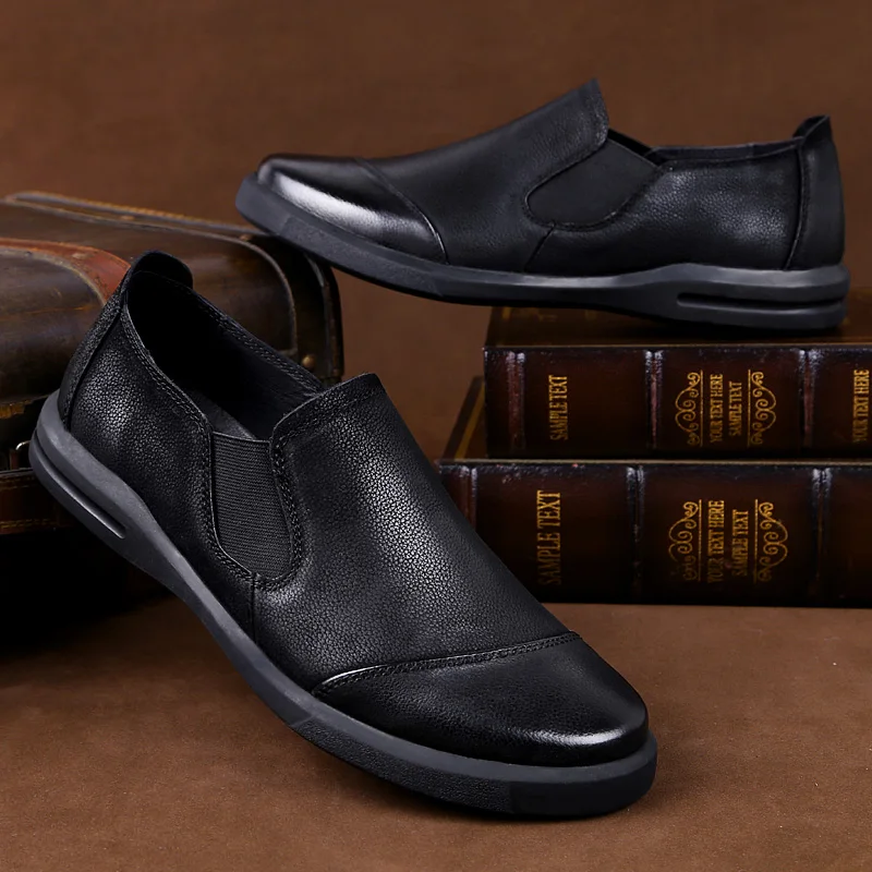 Men Business Formal Wear Hollow-out casual Shoes Breathable lace up oxfords Soft Bottom genuine Leather shoes men | Обувь