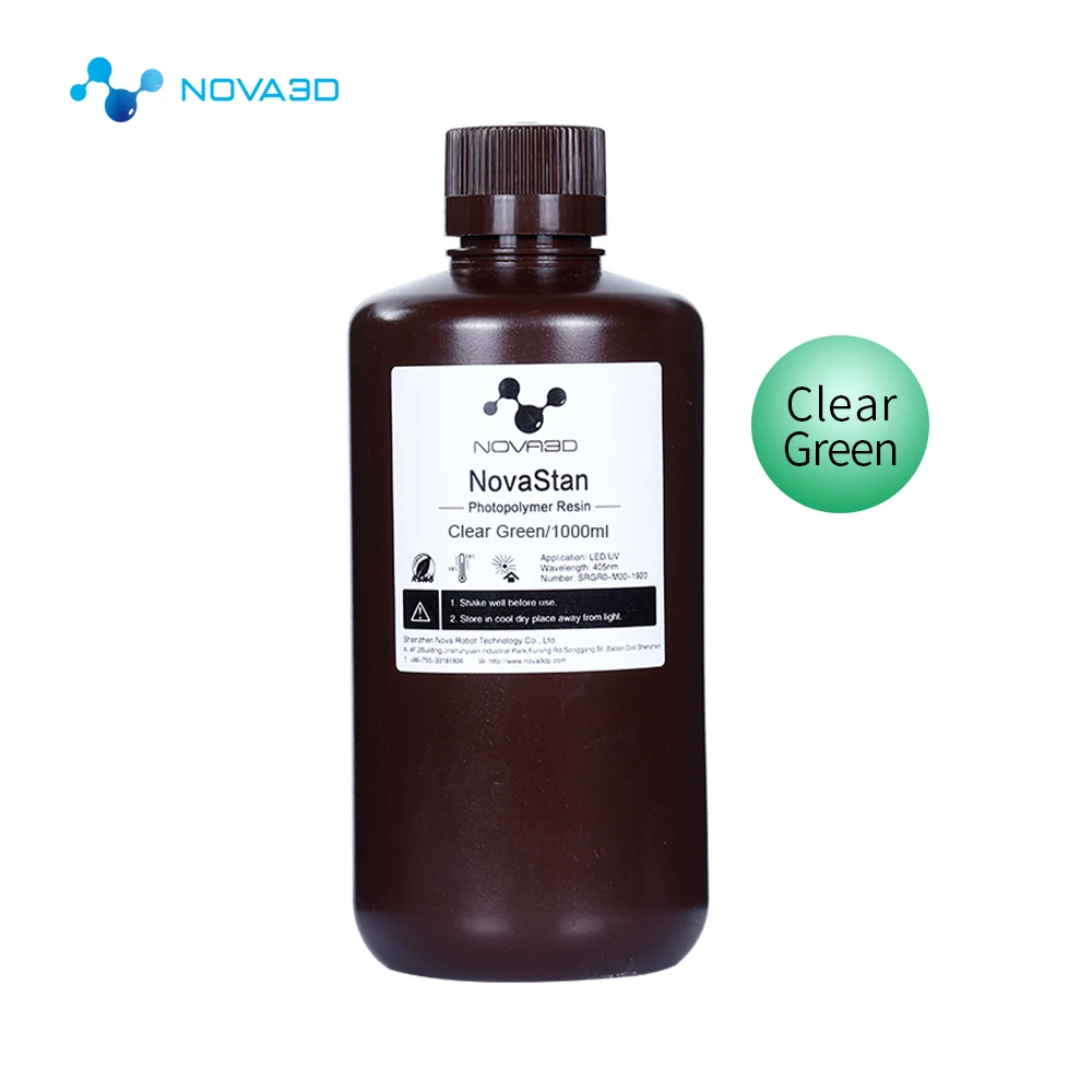 1L tran-green NOVA3D принтер 405nm УФ полимерный печатный материал lcd DLP SLA УФ чувствительный жидкий фотополимер - Цвет: 1L tran-green