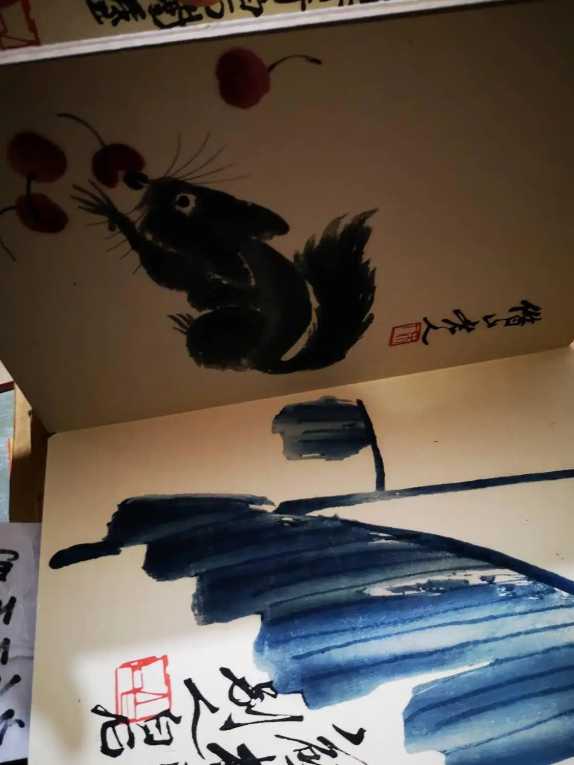 Китайская древняя живопись древний художник Ци Байши трава и книга. Собирайте