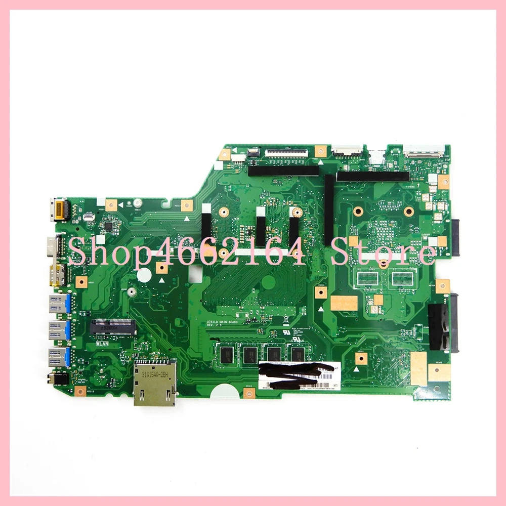 Материнская плата X751LA I3-4005CPU 4 Гб RAM REV2.5 для ASUS X751L X751LAB R752L R752LD R752LN X751LD X751LJ DDR3 тест