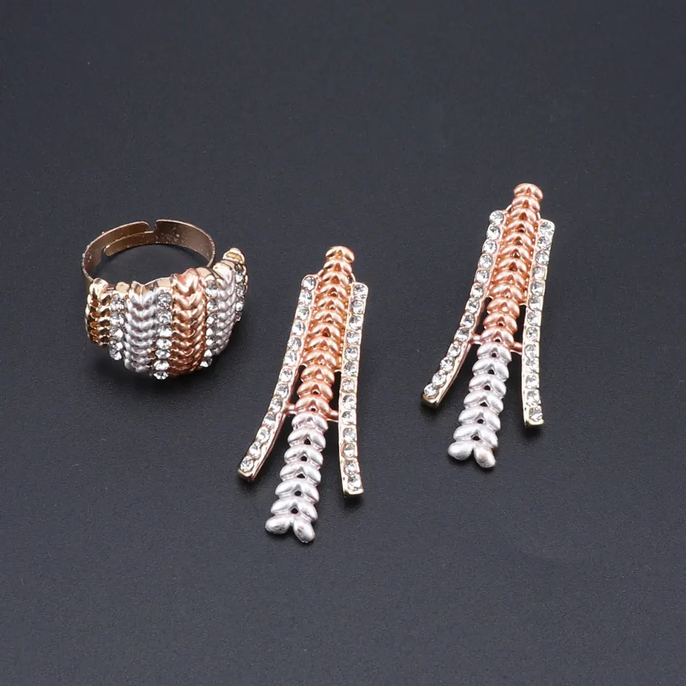 Роскошные женские свадебные ювелирные наборы Африканское ожерелье серьги