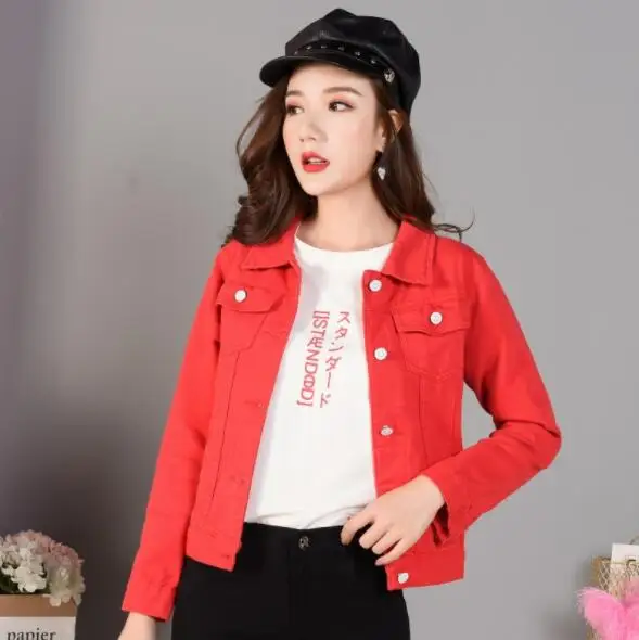 

2019 Women Casual Denim Short Jacket Jeans Jacket and Coats for Women Chaqueta Mujer Casaco Jaqueta Feminina 6 Colors 2XL
