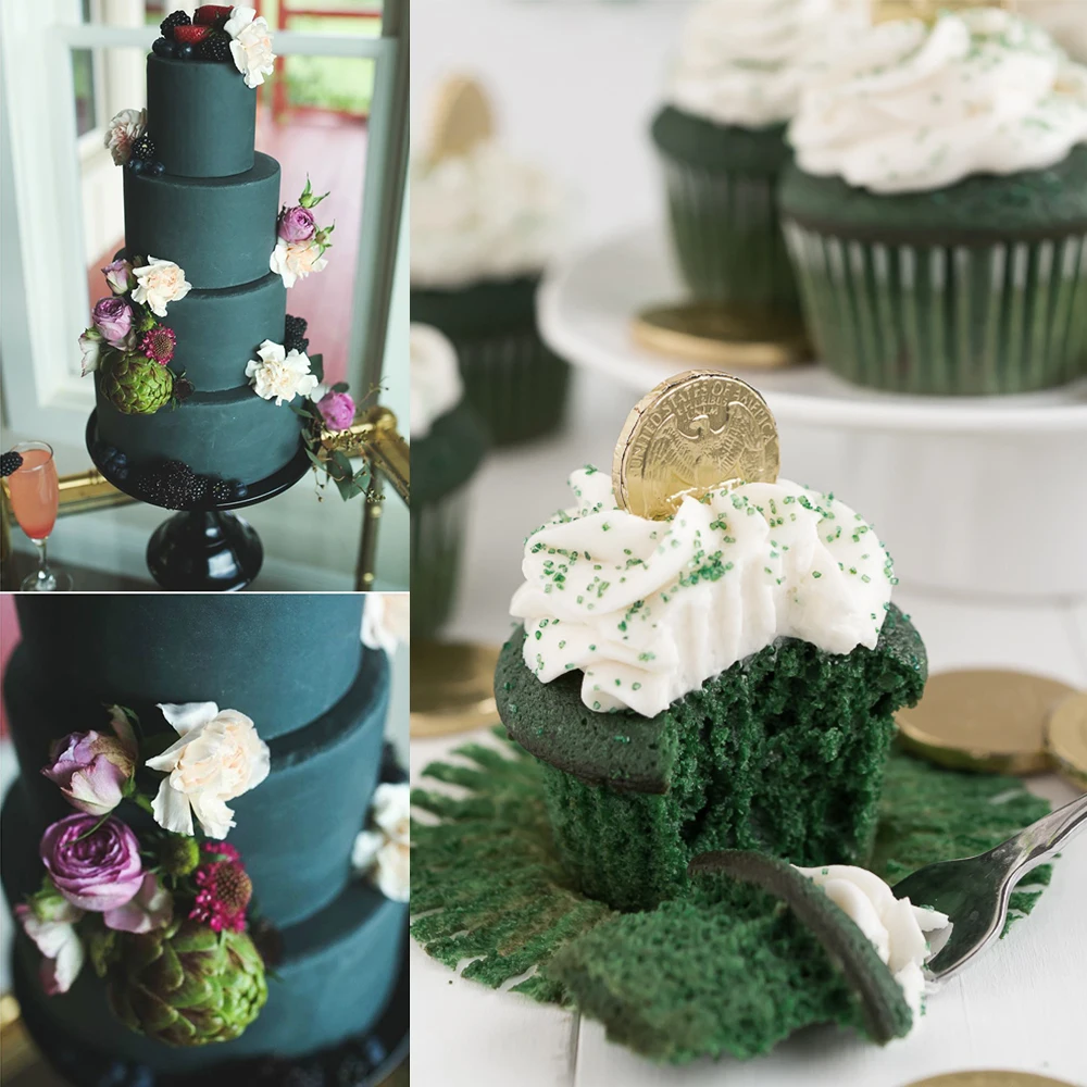 Пищевой Порошок для украшения торта хлеба шоколада темно зеленого цвета 10 г| |