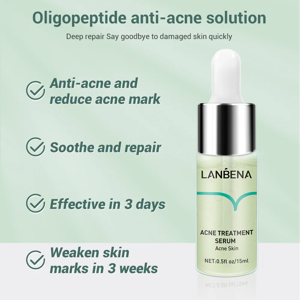 

LANBENA Acne Treatment Face Serum Fade Scar Pimple Removal Toner Skin Deep Cleansing Clay Mask Reduce Mark Shrink Pores Cleanser