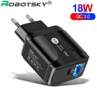 Зарядное устройство Robotsky, 18 Вт, USB Тип C, быстрая зарядка для iPhone, Samsung, Xiaomi
