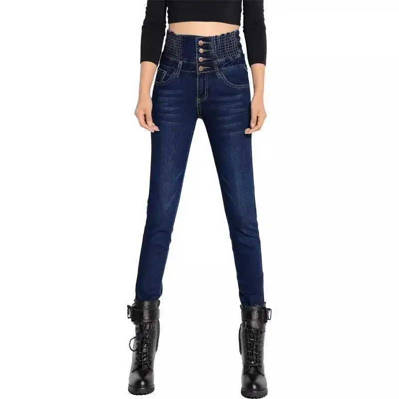 

Woman Jeans Pants High Waist Autumn Winter plus Size Skinny Pants