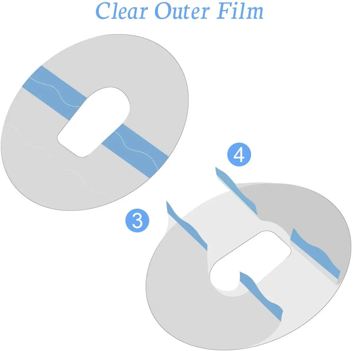 50 шт. водонепроницаемые прозрачные наклейки для душа