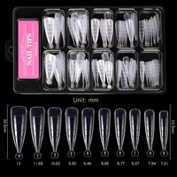 1box quick building mold tips finger extension nail dual forms with storage box nail art uv builder nail gel tools