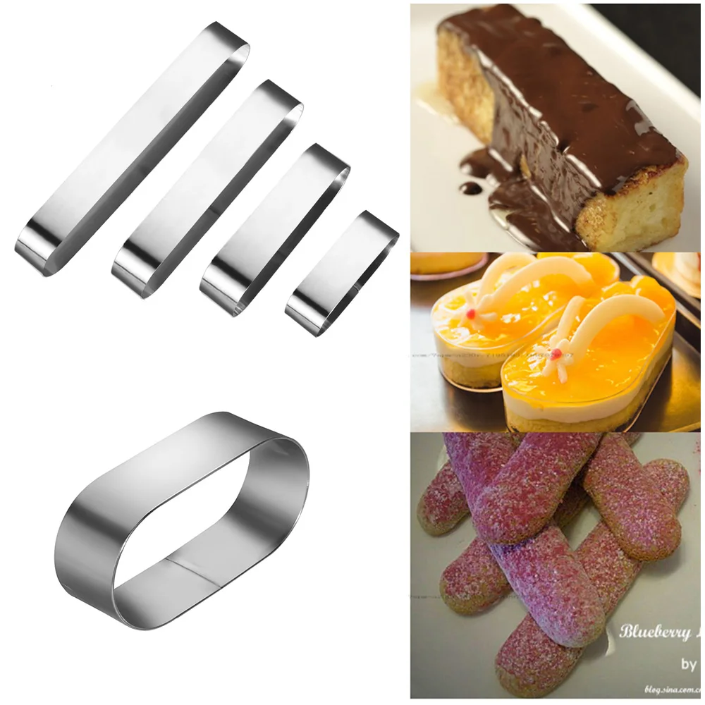 1 шт. мини серебряная нержавеющая сталь металлическая длинная овальная форма для