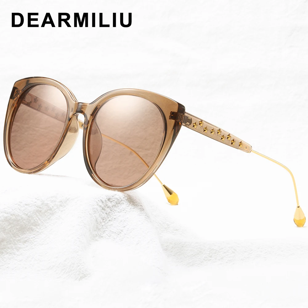 Женские солнцезащитные очки кошачий глаз DEARMILIU брендовые дизайнерские