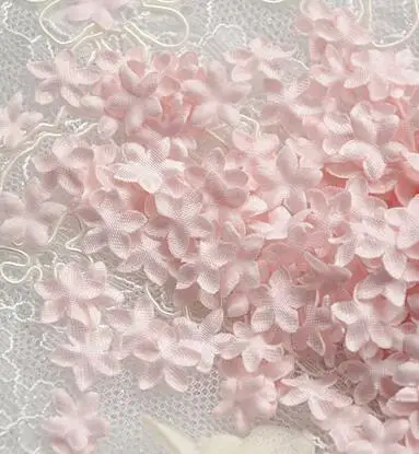 Flesh pink 1.2cm 100 шт/1 упаковка, атласная, 3D, прессованная, Zou, лепесток, цветок, кусок, атласная мини-лента, аксессуары для цветов RS1279 - Цвет: Flesh pink 1.2cm